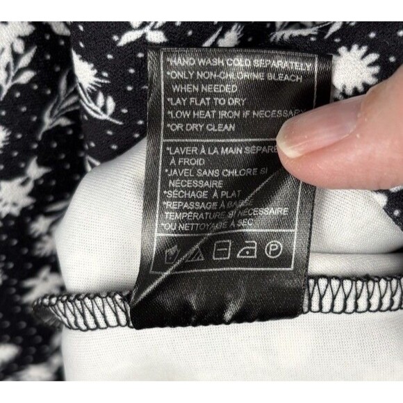 Betsey Johnson Maxi Dress Large Puff Short Sleeves Lace-up Slit Floral JM108674 - Picture 12 of 13